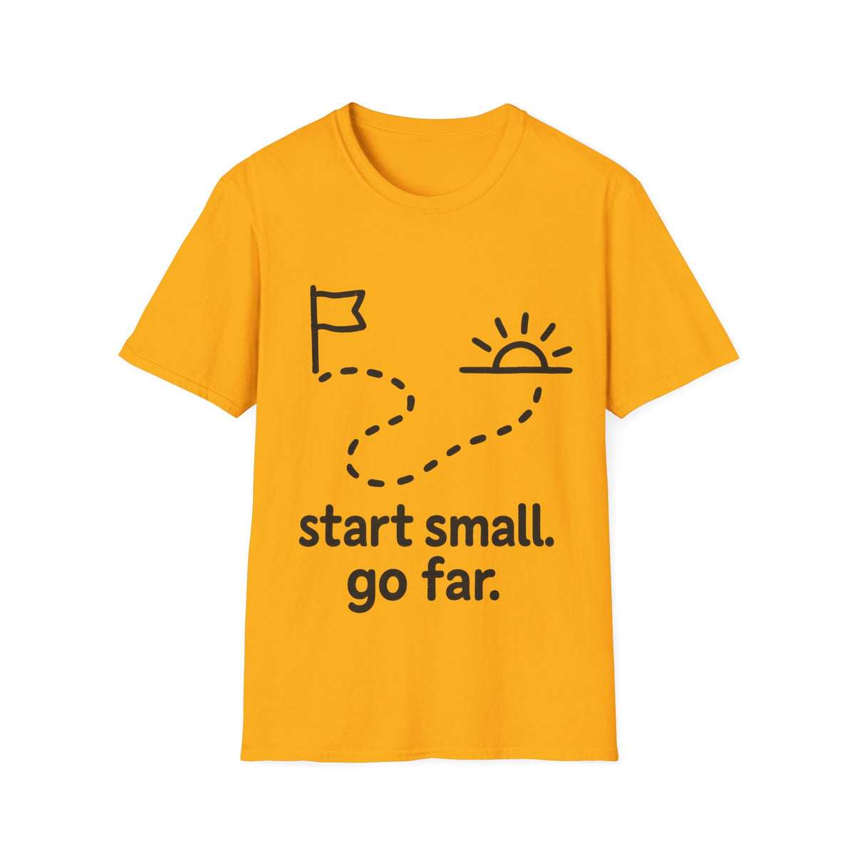 Start Small Go Far Minimalist Trail T-Shirt, Inspirational Hiking Path Graphic Tee - Trending Now - September 2026