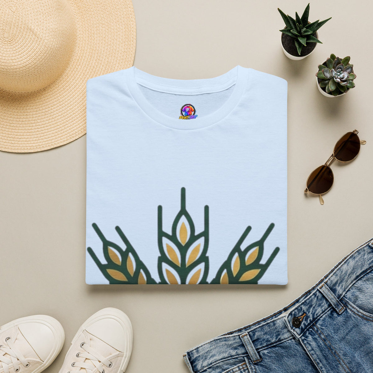Virgo Zodiac Wheat Graphic T-Shirt