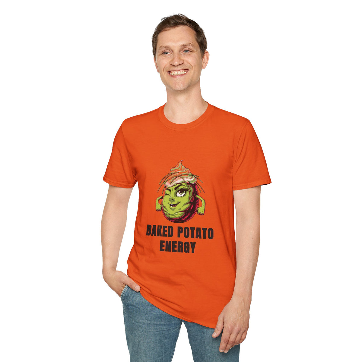 Baked Potato Energy T-Shirt — Funny Green Spud Graphic Tee - Trending Now - August 2026