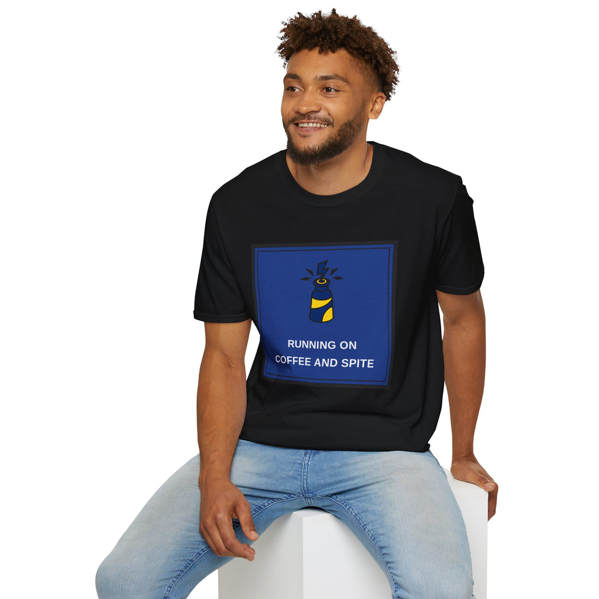 T-Shirt — Running on Coffee and Spite Graphic Tee - Trending Now - August 2026