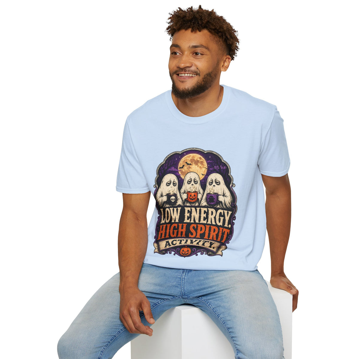 Halloween Low Energy High Spirit Unisex Softstyle T-Shirt