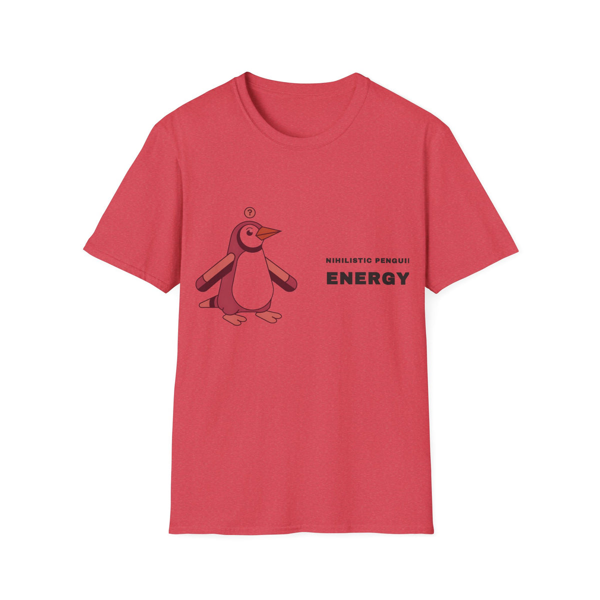 Penguin Energy Graphic T-Shirt — Cute Minimal Chest Pocket Penguin Tee - Trending Now - September 2026