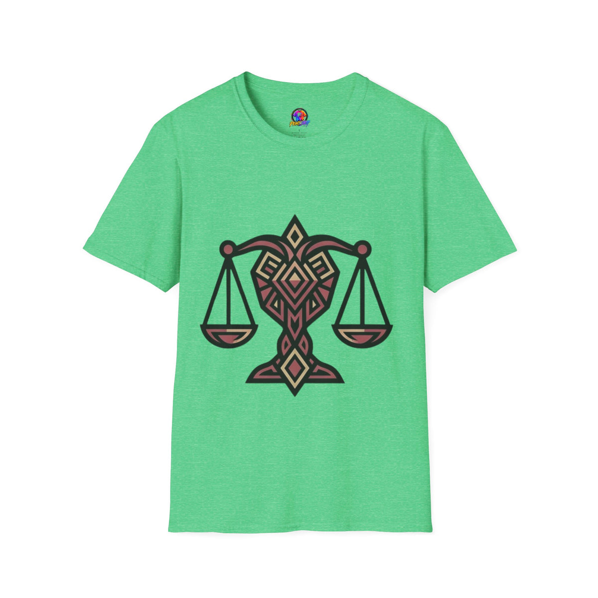 Libra Scales T-Shirt — Geometric Zodiac Libra Tee