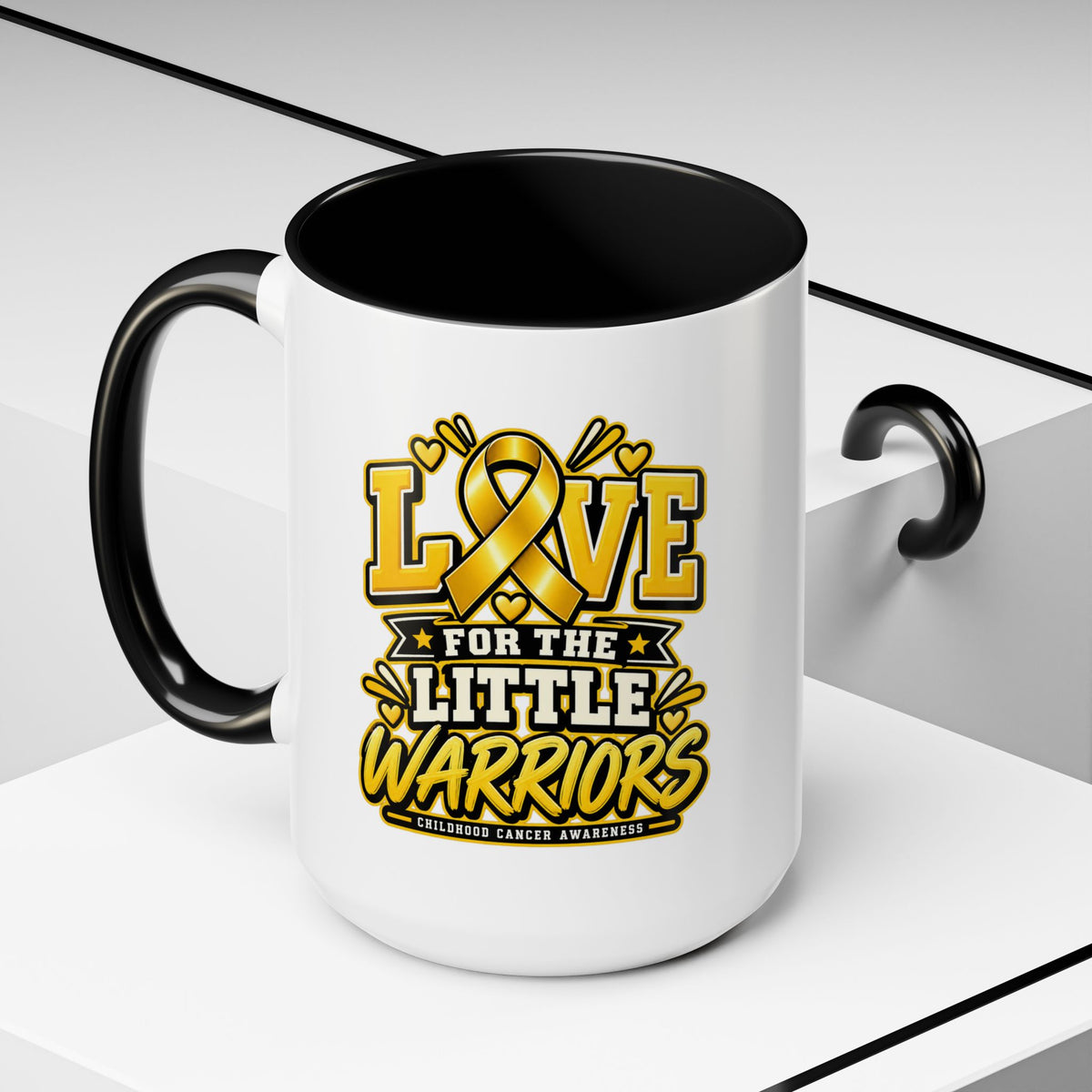 Coffee Mug — "Love for the Little Warriors" Childhood Cancer Awareness Accent Mug