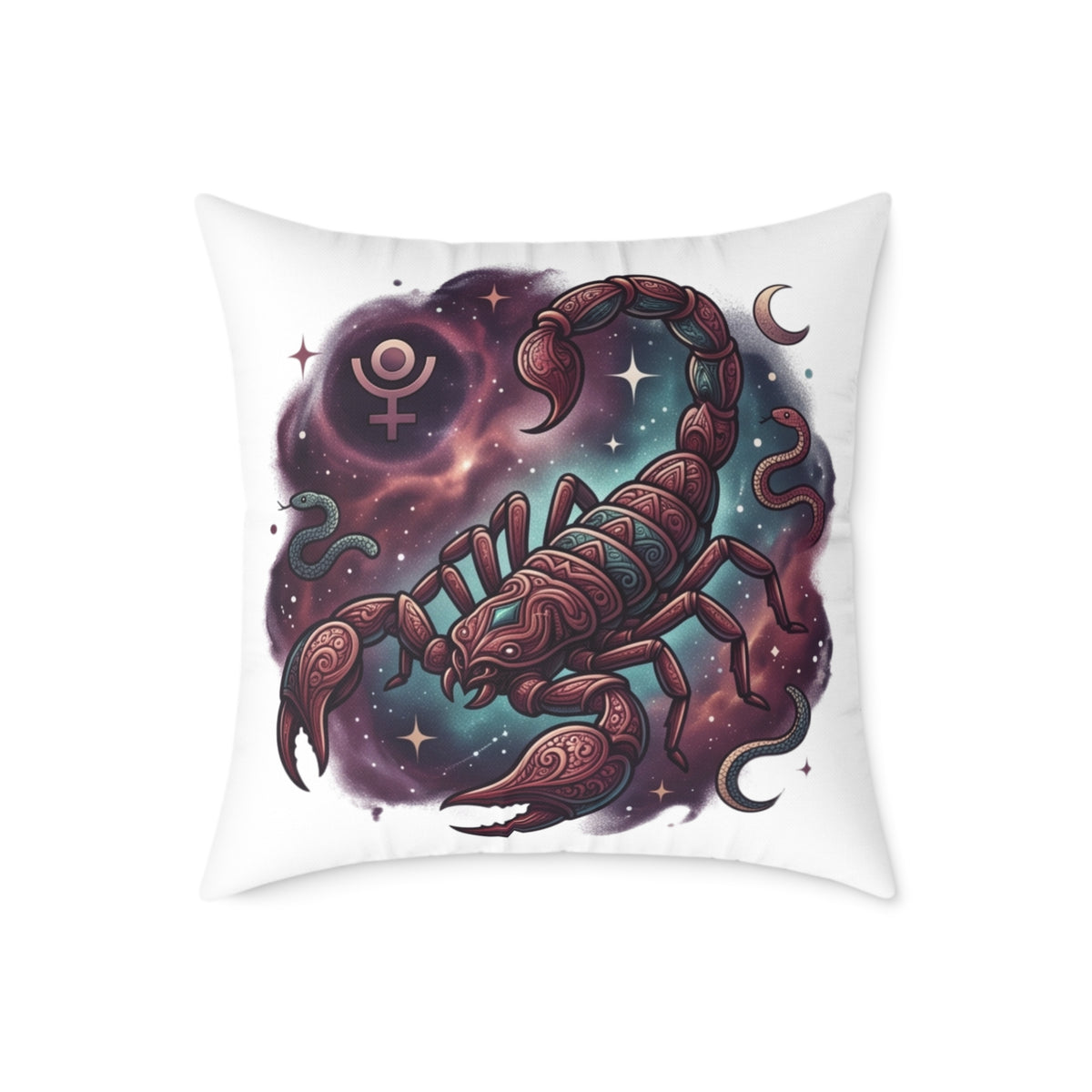 Scorpio Zodiac Astrological Square Poly Canvas Pillow