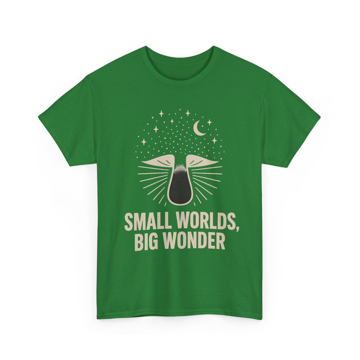 Small Worlds Big Wonder Celestial Mushroom Tee - Aesthetic Nature T-Shirt - Trending Now - September 2026