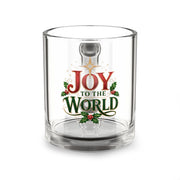 Christmas Glass Mug 10 oz Joy to the World Glass Mug - 10oz Christmas Holiday Coffee Cup