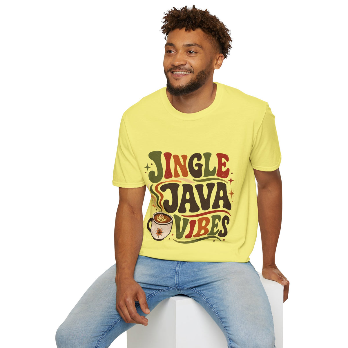 Retro "Jingle Java Vibes" T-Shirt