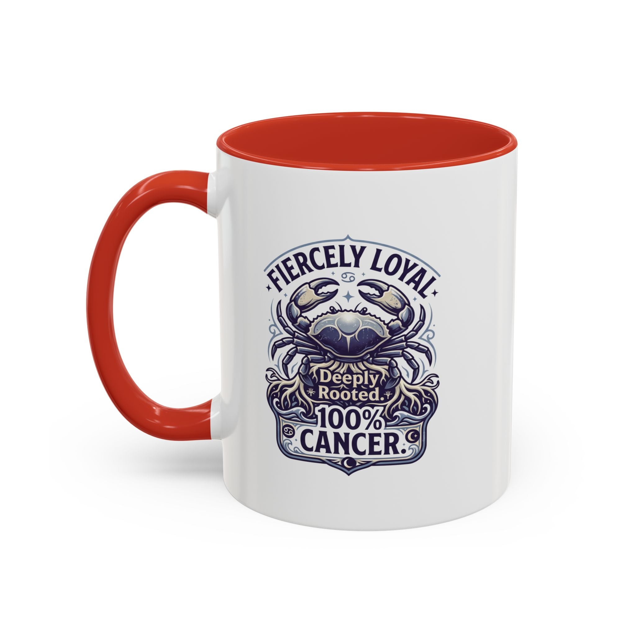 Cancer Zodiac Coffee Mug – "Fiercely Loyal, Deeply Rooted" Accent Mug