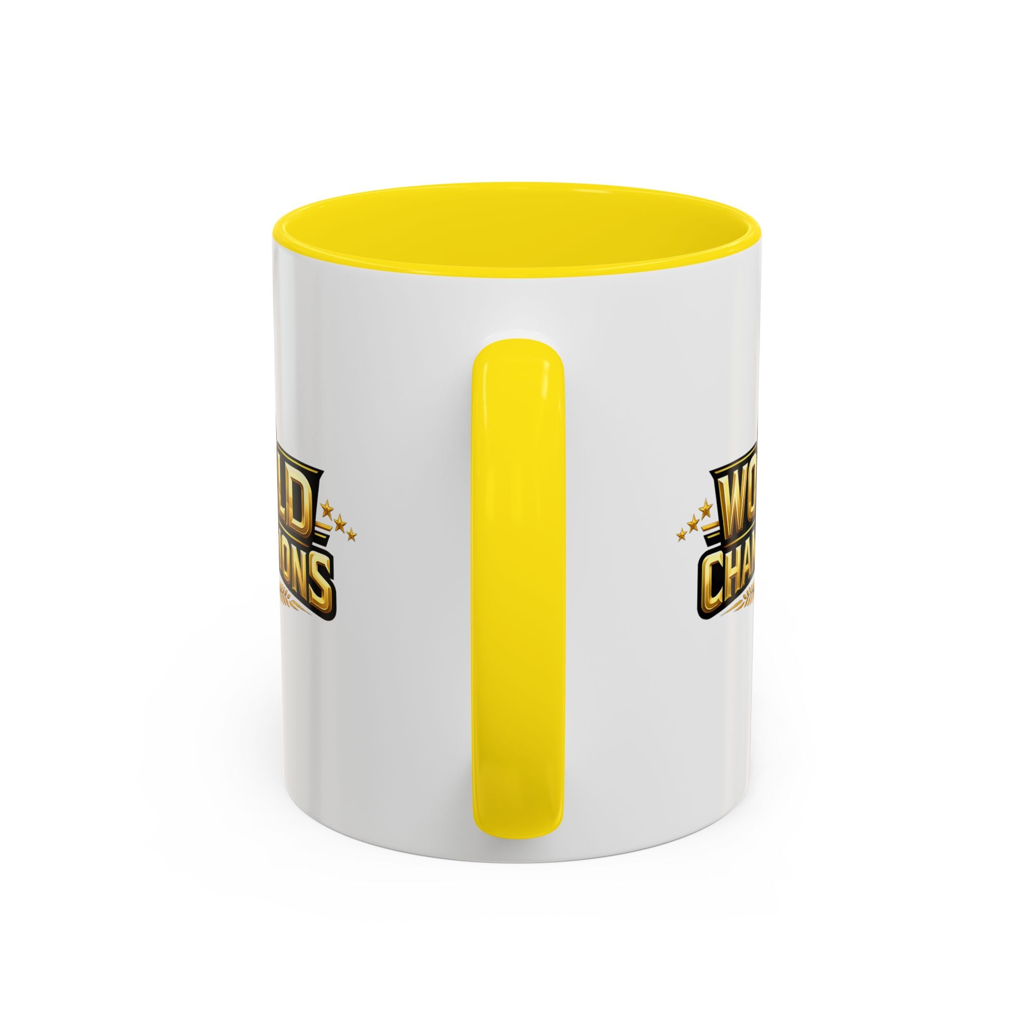 World Champions Accent Coffee Mug – Gold Trophy Sports Fan