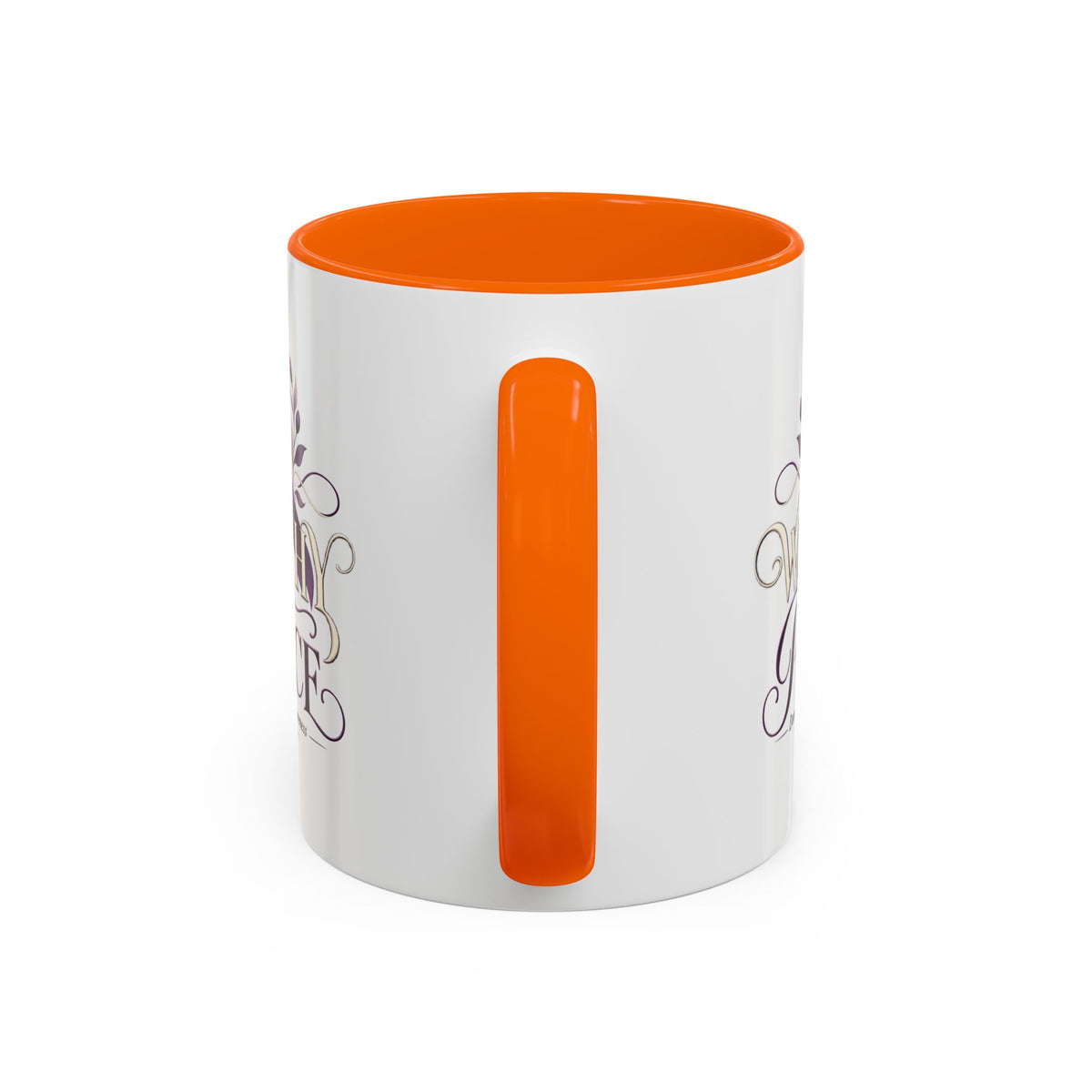 Worth of Peace Accent Coffee Mug — Domestic Violence Awareness Ribbon (11/15oz)