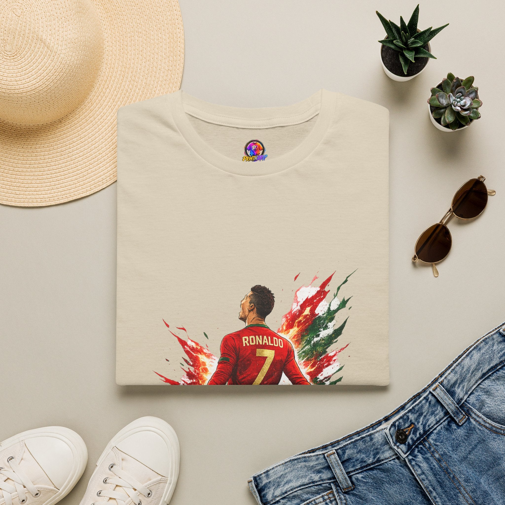 Portugal Soccer Player #7 Graphic T‑Shirt — Dynamic Portugal Fan Tee