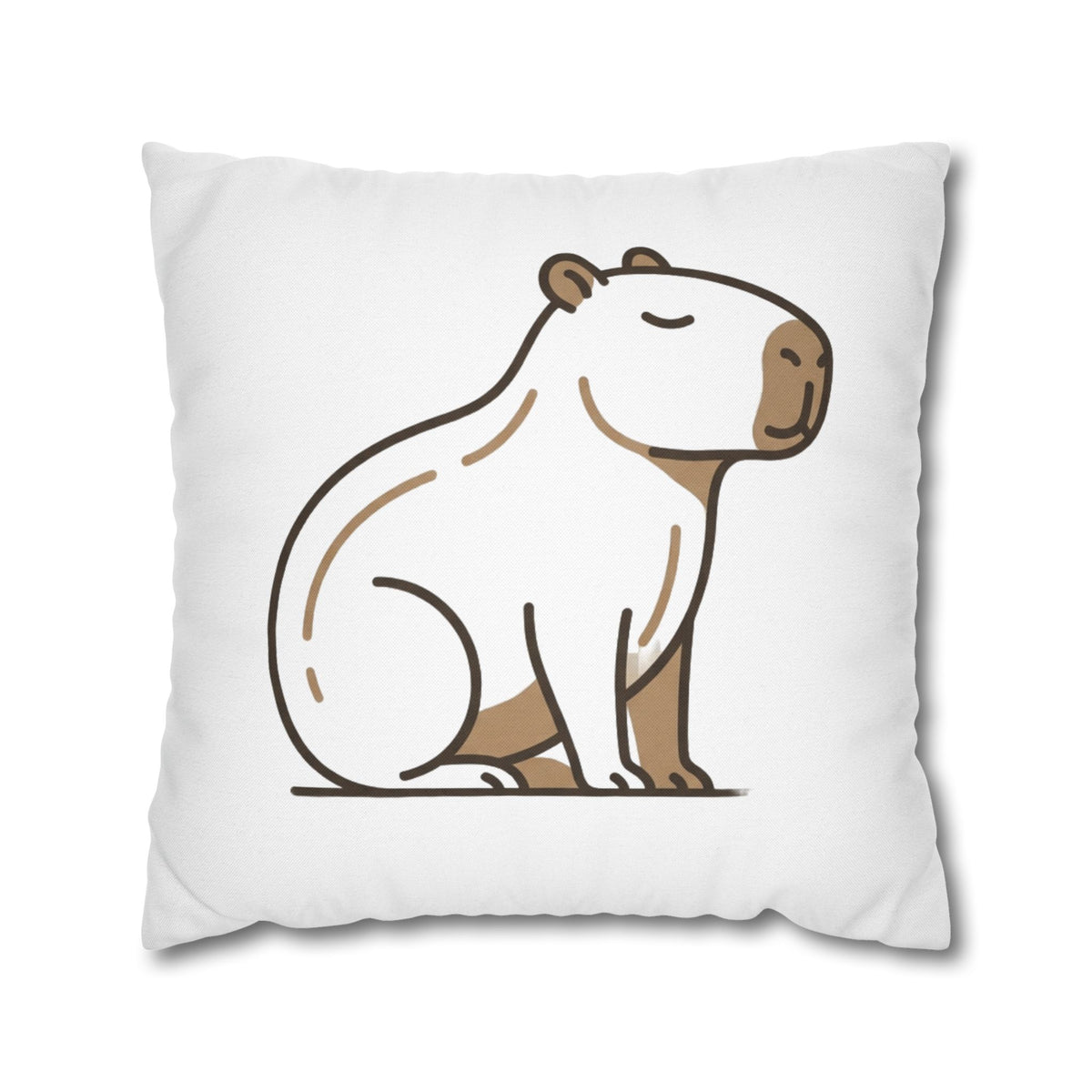 Funny Capybara Cute Throw Pillowcase – Minimalist Animal Decorative Cushion