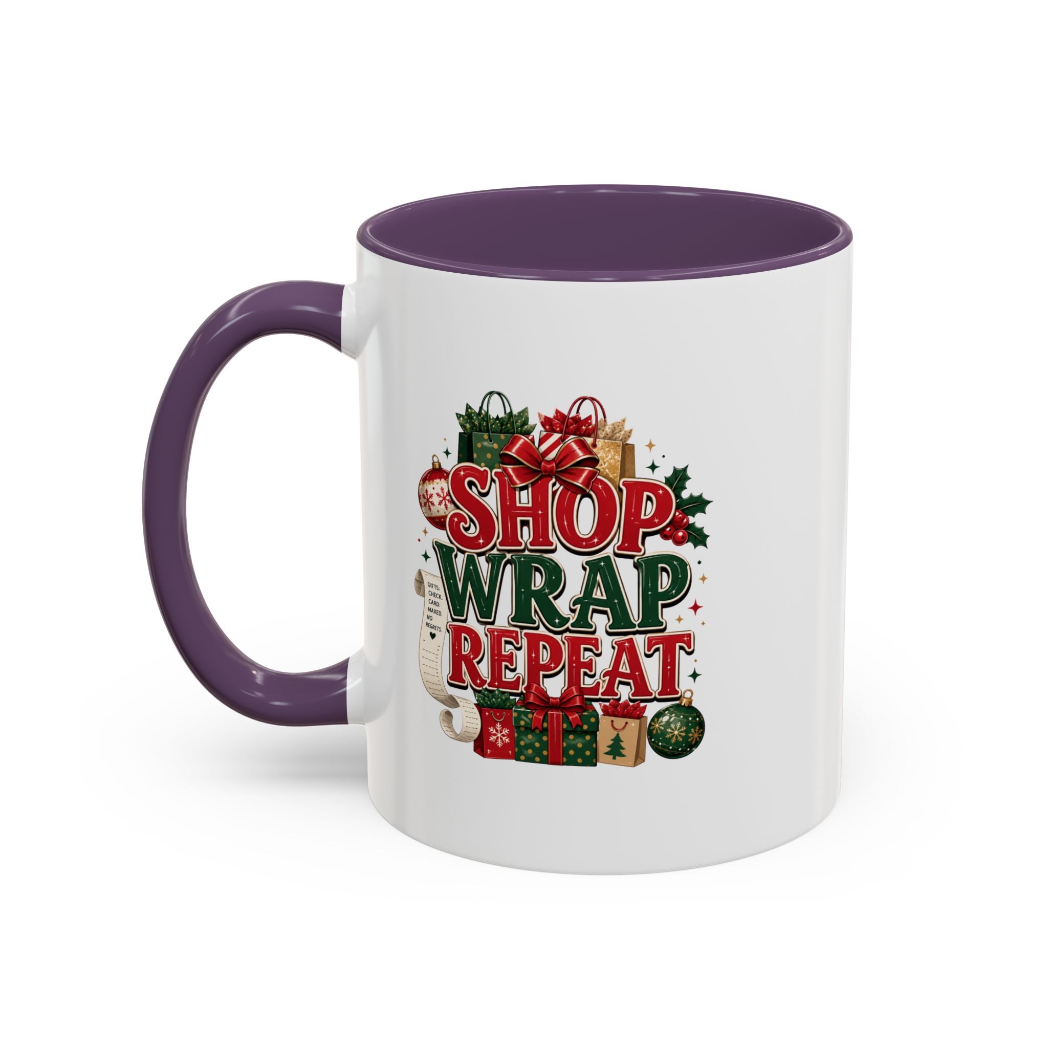 Shop Wrap Repeat Christmas Accent Coffee Mug