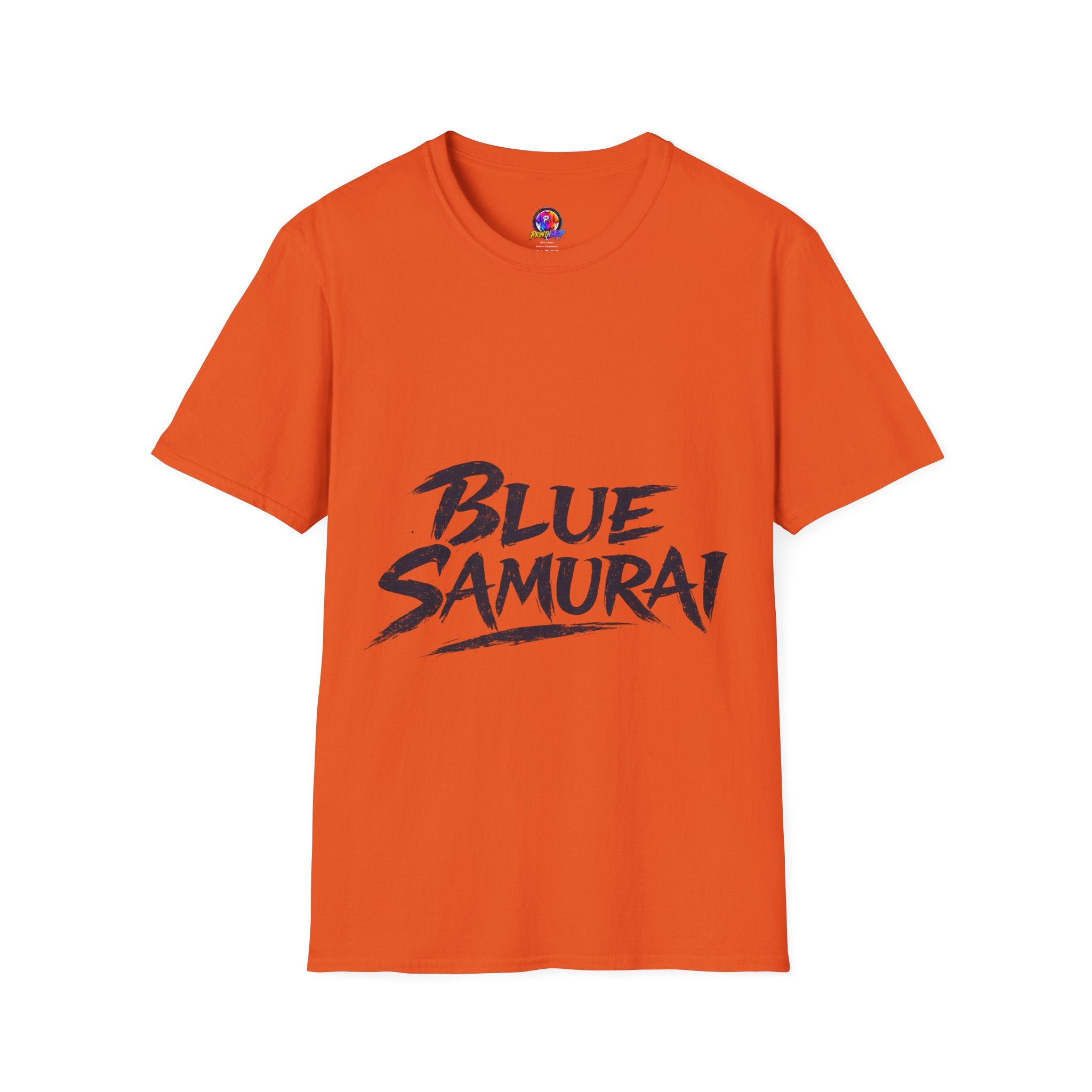 Japan Blue Samurai T-Shirt — Bold Brushstroke Graphic Tee