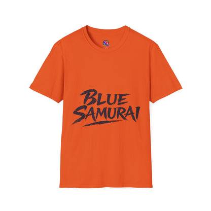 Japan Blue Samurai T-Shirt — Bold Brushstroke Graphic Tee
