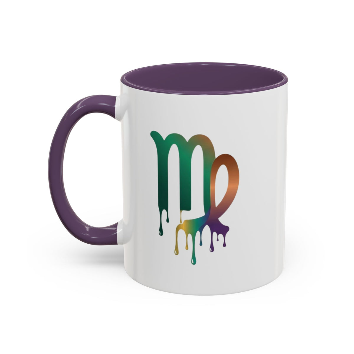Virgo Zodiac Virgo Drip Accent Coffee Mug — Colorful Zodiac Astrology Gift