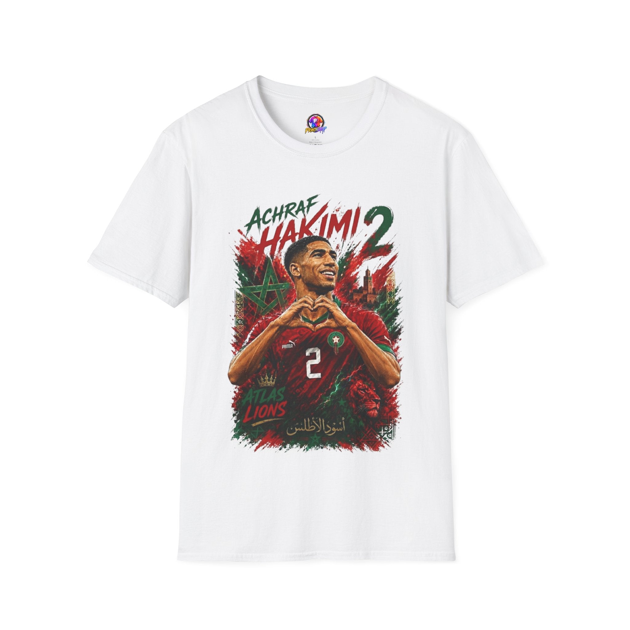 Achraf Hakimi #2 Soccer T-Shirt — Morocco Football Fan Tee