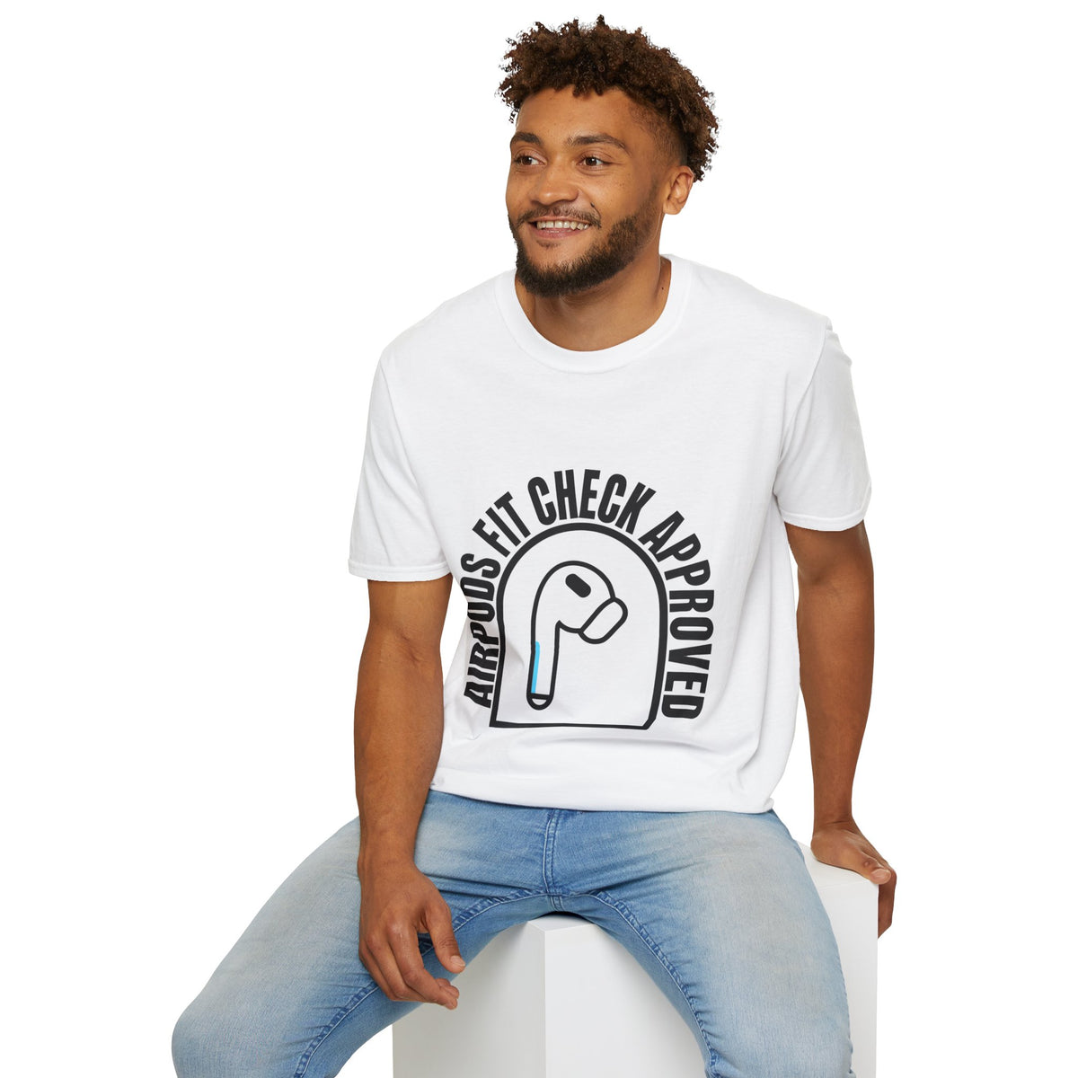 AirPods Fit Check Approved Tee — Funny Wireless Earbud Logo T-Shirt - Trending Now - August 2026