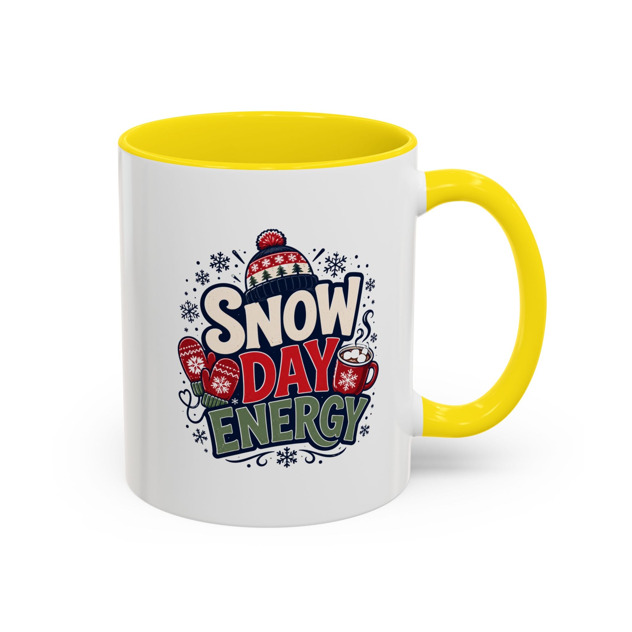 Snow Day Energy Coffee Mug — Winter Hot Cocoa Holiday Drinkware