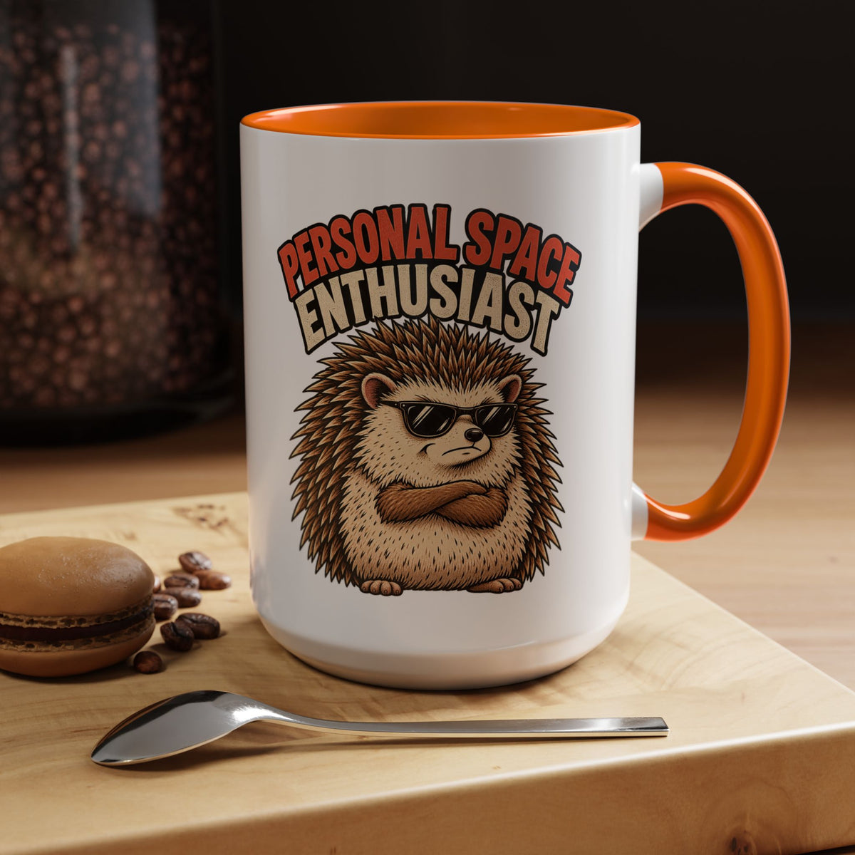Funny And Witty "Personal Space Enthusiast" Accent Coffee Mug (11, 15oz)