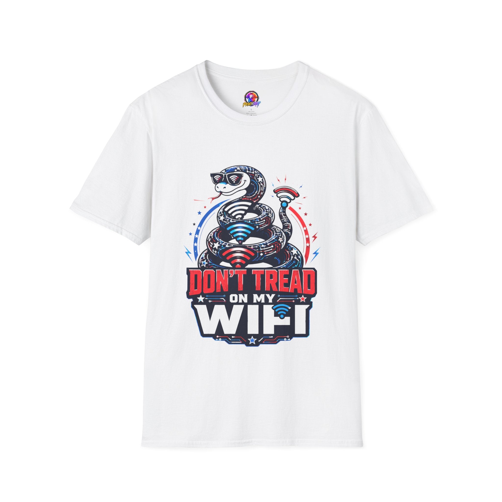 Don’t Tread on My WiFi T-Shirt — Patriotic Gadsden Snake WiFi Tee