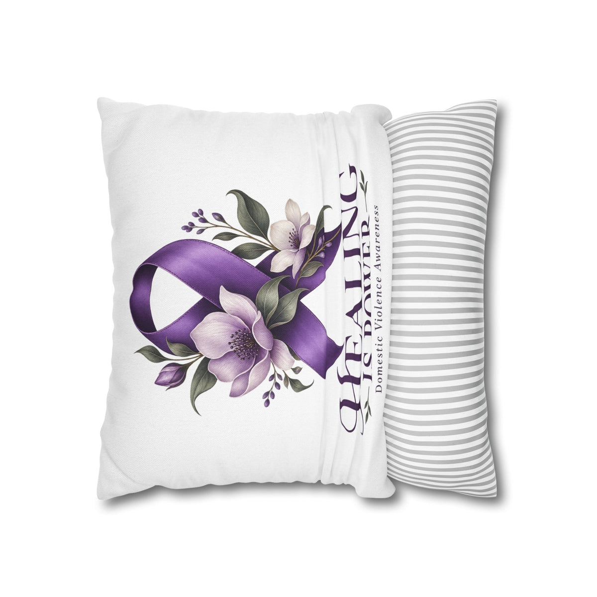 Domestic Violence Healing Is Power Purple Ribbon Pillow