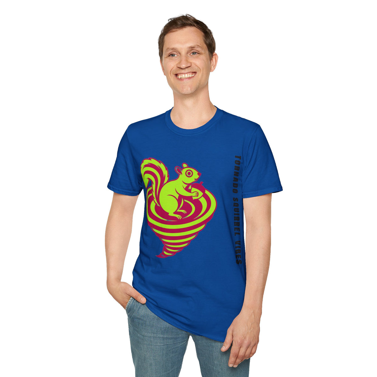 Squirrel Tornado T‑Shirt — Neon Retro Squirrel Whirl Graphic Tee - Trending Now - September 2026