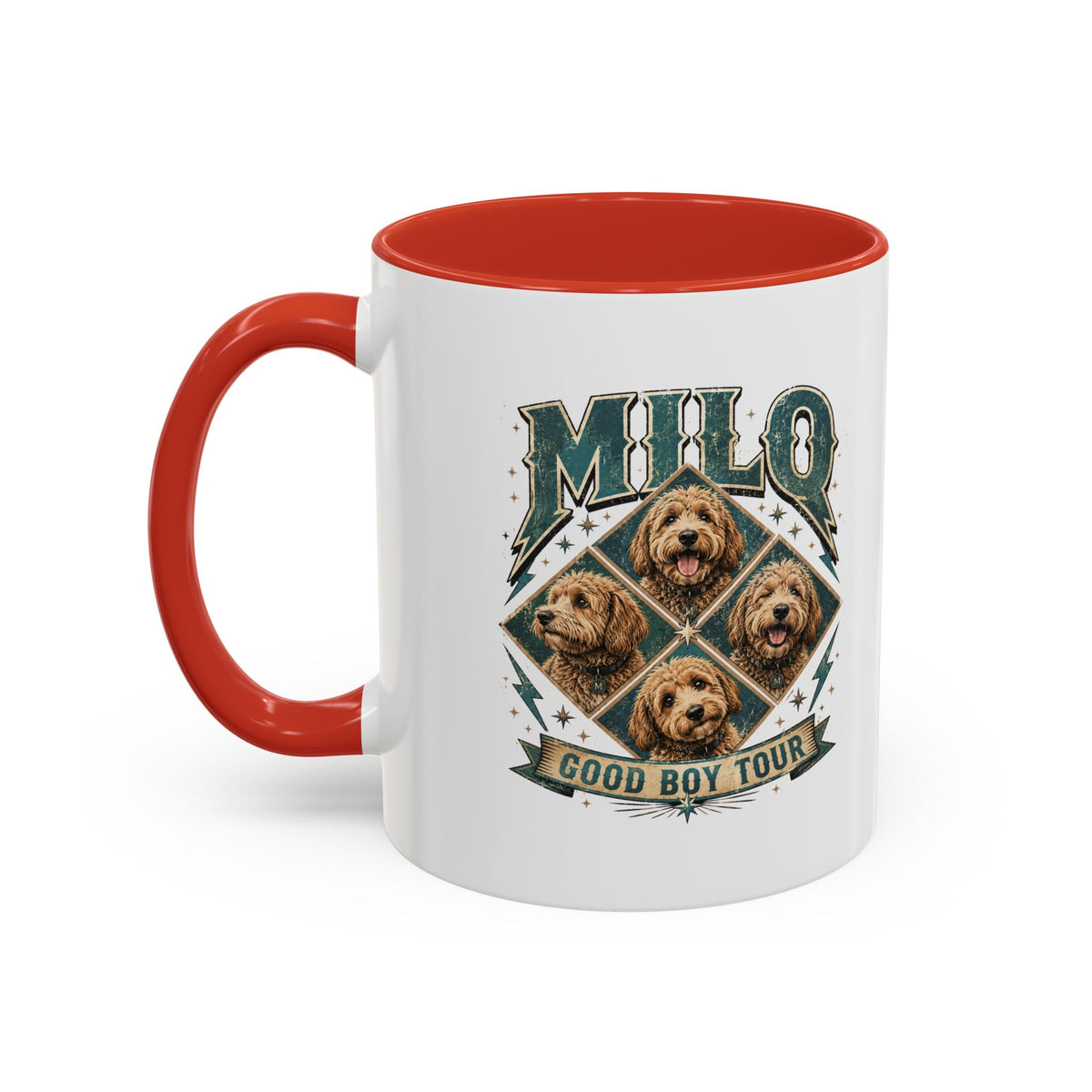 Milo Bailey Dog Dad Mom Good Boy Tour Accent Coffee Mug – Milo Dog Portraits