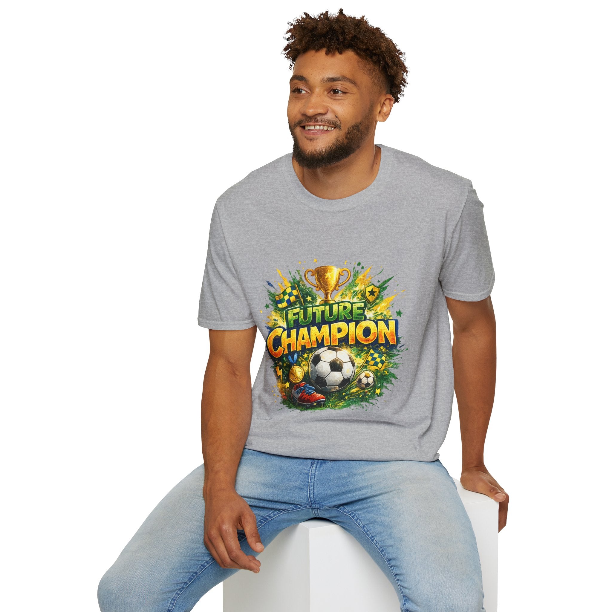 Kids Future Champion Soccer T-Shirt — Kids’ Sports Trophy Graphic Tee