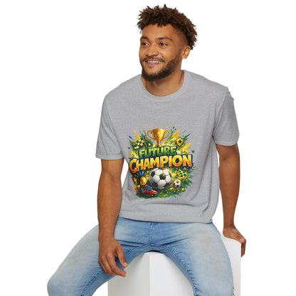 Kids Future Champion Soccer T-Shirt — Kids’ Sports Trophy Graphic Tee