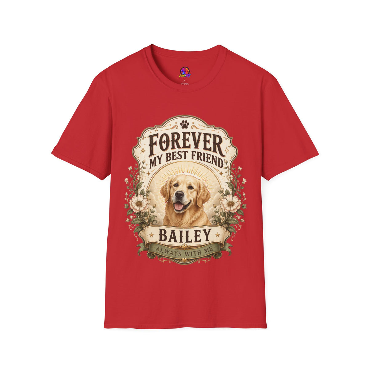 Dog Memorial T-Shirt — "Forever My Best Friend" Personalized Pet Tribute Tee