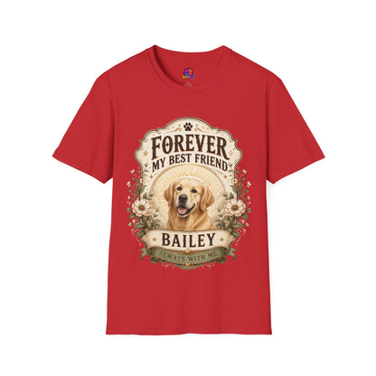 Dog Memorial T-Shirt — "Forever My Best Friend" Personalized Pet Tribute Tee