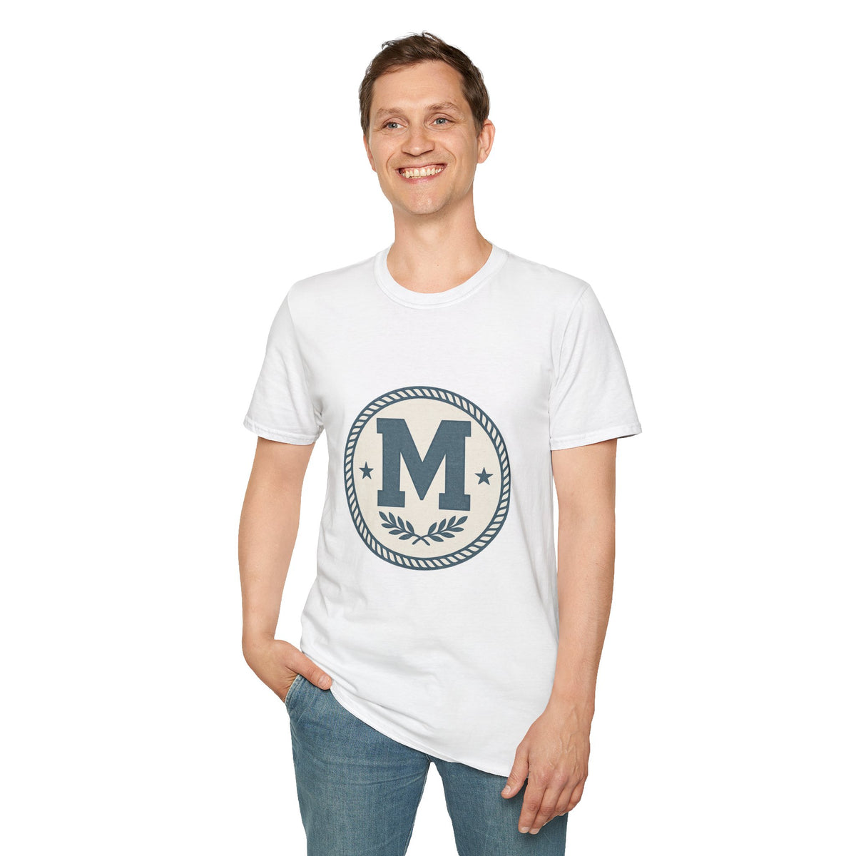 Monogram M Crest T‑Shirt — Vintage Initial Logo Tee - Trending Now - August 2026