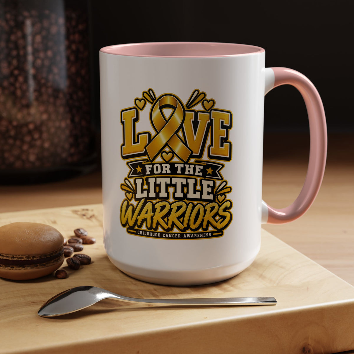 Coffee Mug — "Love for the Little Warriors" Childhood Cancer Awareness Accent Mug
