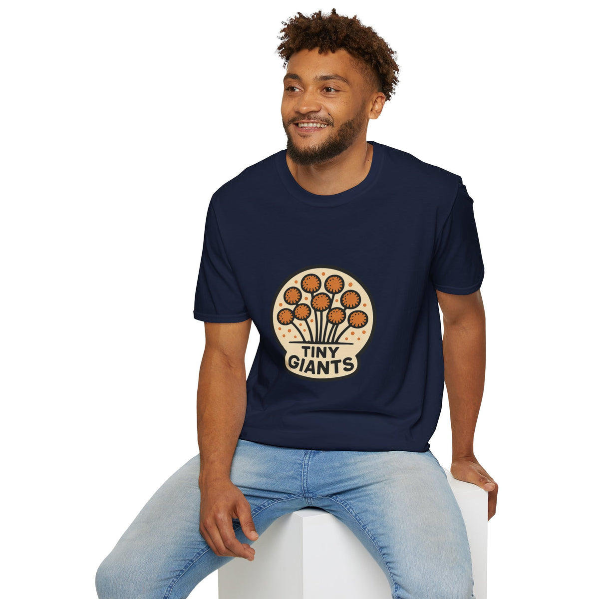 Tiny Giants Mushroom T-Shirt — Vintage Psychedelic Fungi Graphic Tee