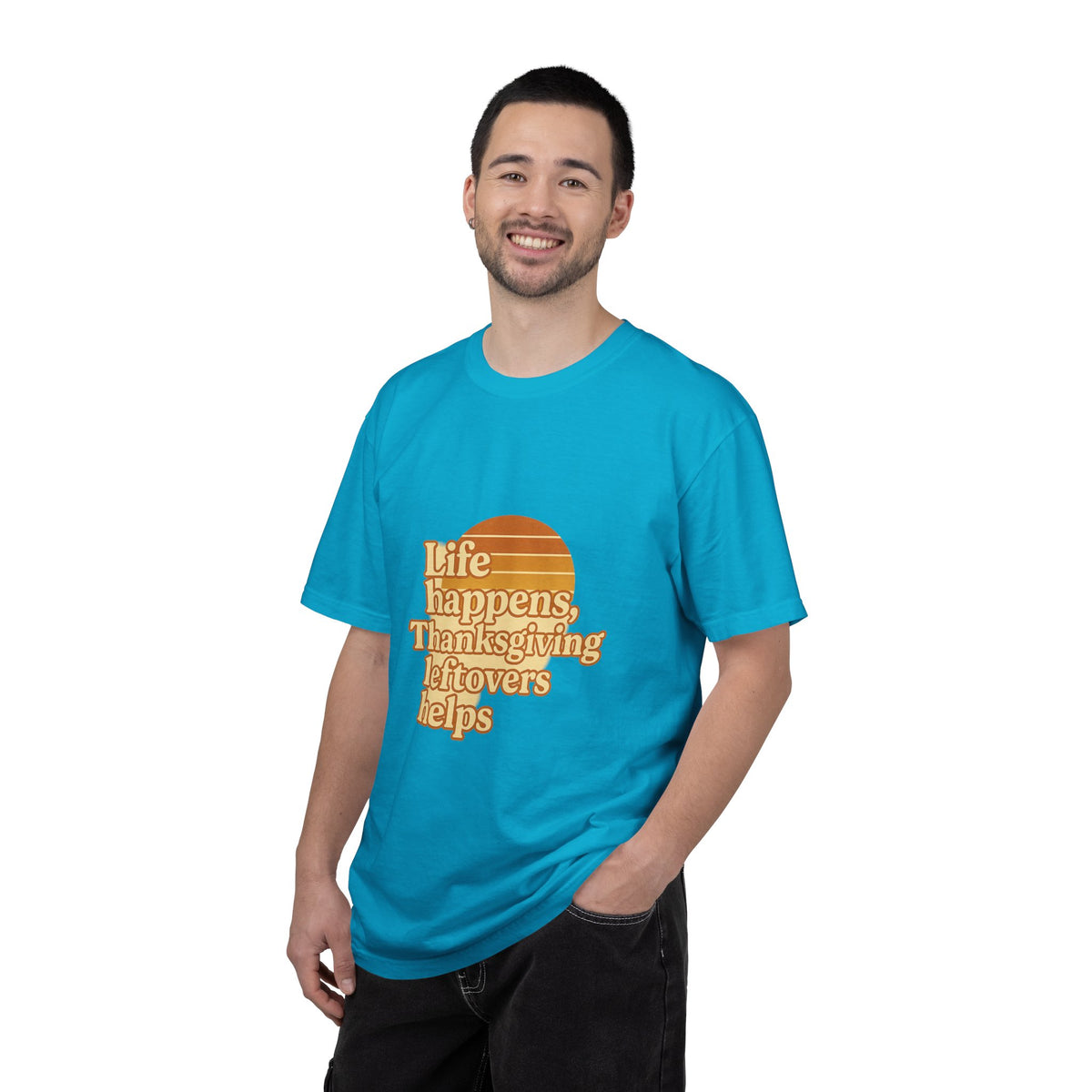 Thanksgiving Leftovers T-Shirt — “Life Happens, Thanksgiving Leftovers Helps” Retro Tee - Trending Now - October 2026