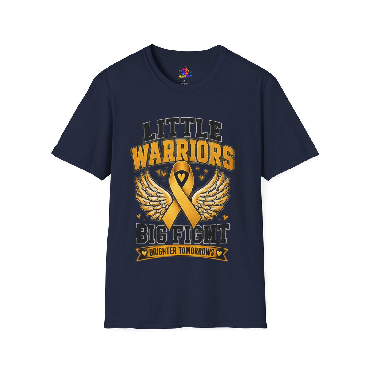 Kids T-Shirt — "Little Warriors Big Fight" Childhood Cancer Awareness Tee