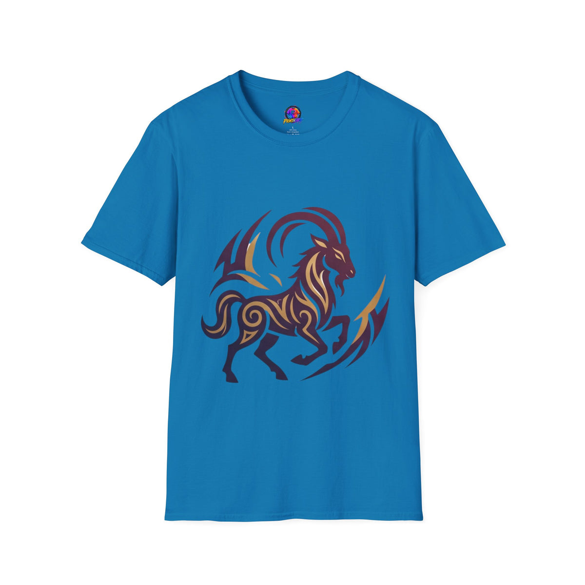 Capricorn Goat Tribal Graphic T-Shirt — Bold Goat Illustration Tee