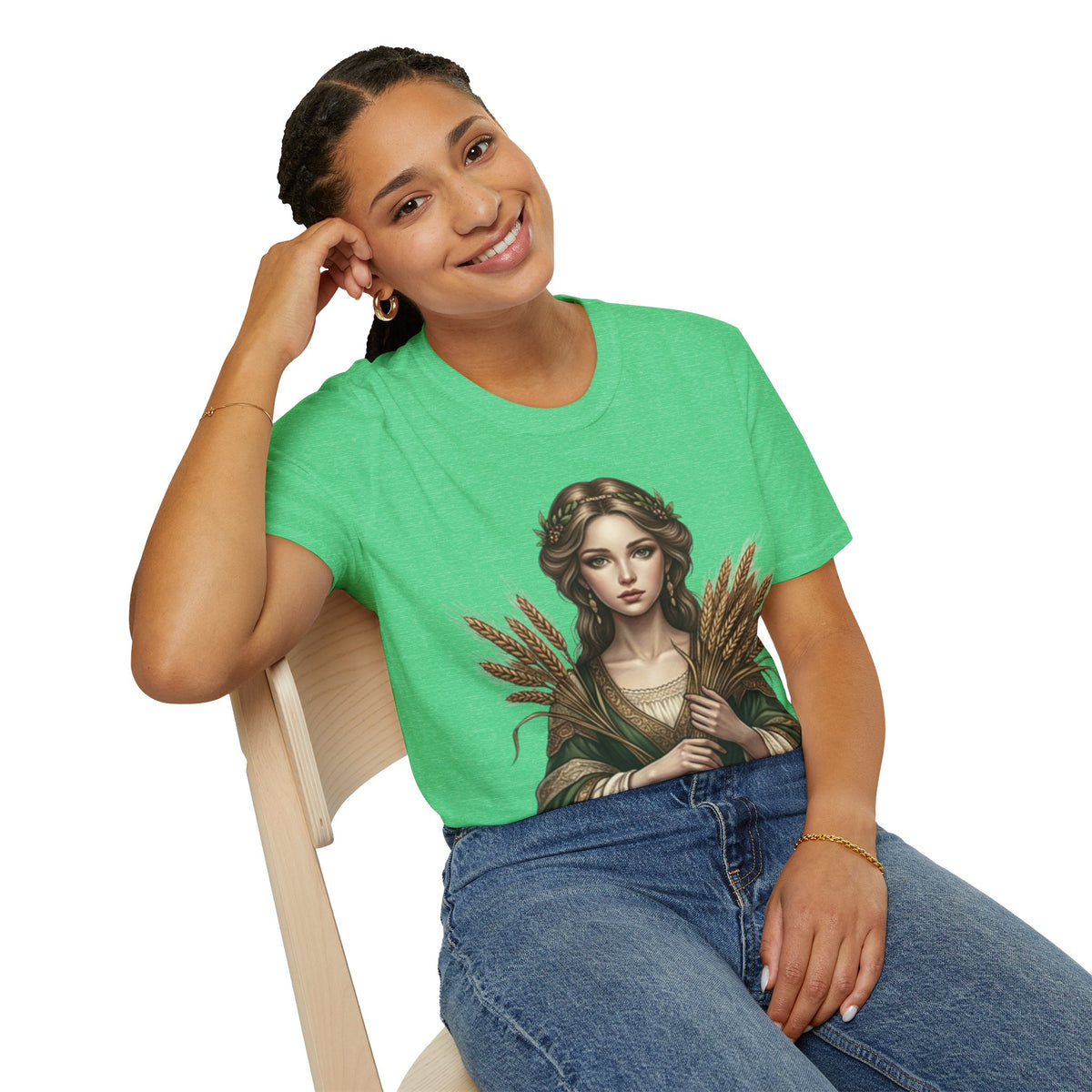 Goddess of Harvest T‑Shirt — Wheat Maiden Graphic Tee