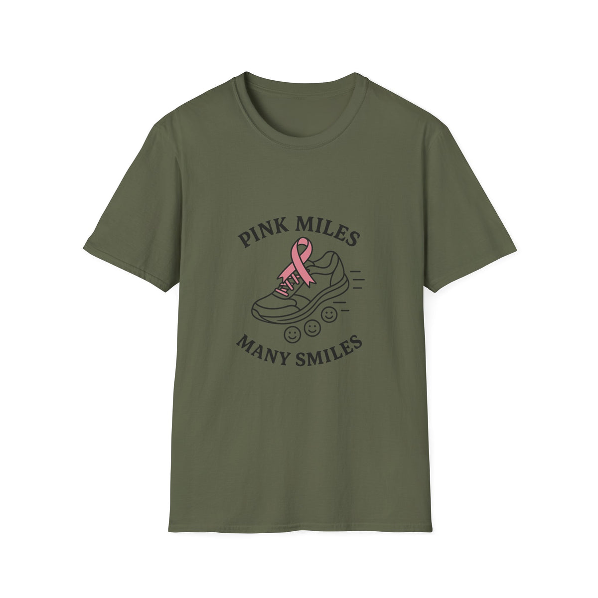 Breast Cancer Awareness T-Shirt — "Pink Miles Many Smiles" Ribbon Tee - Trending Now - October 2026
