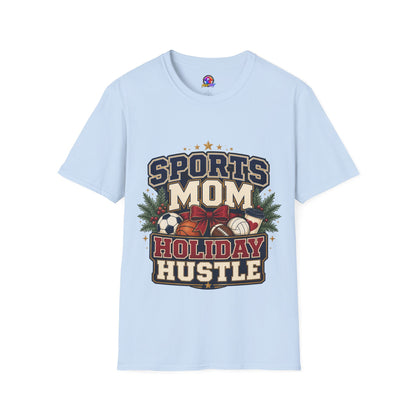 Sports Mom T‑Shirt — "Holiday Hustle" Athletic Mom Tee