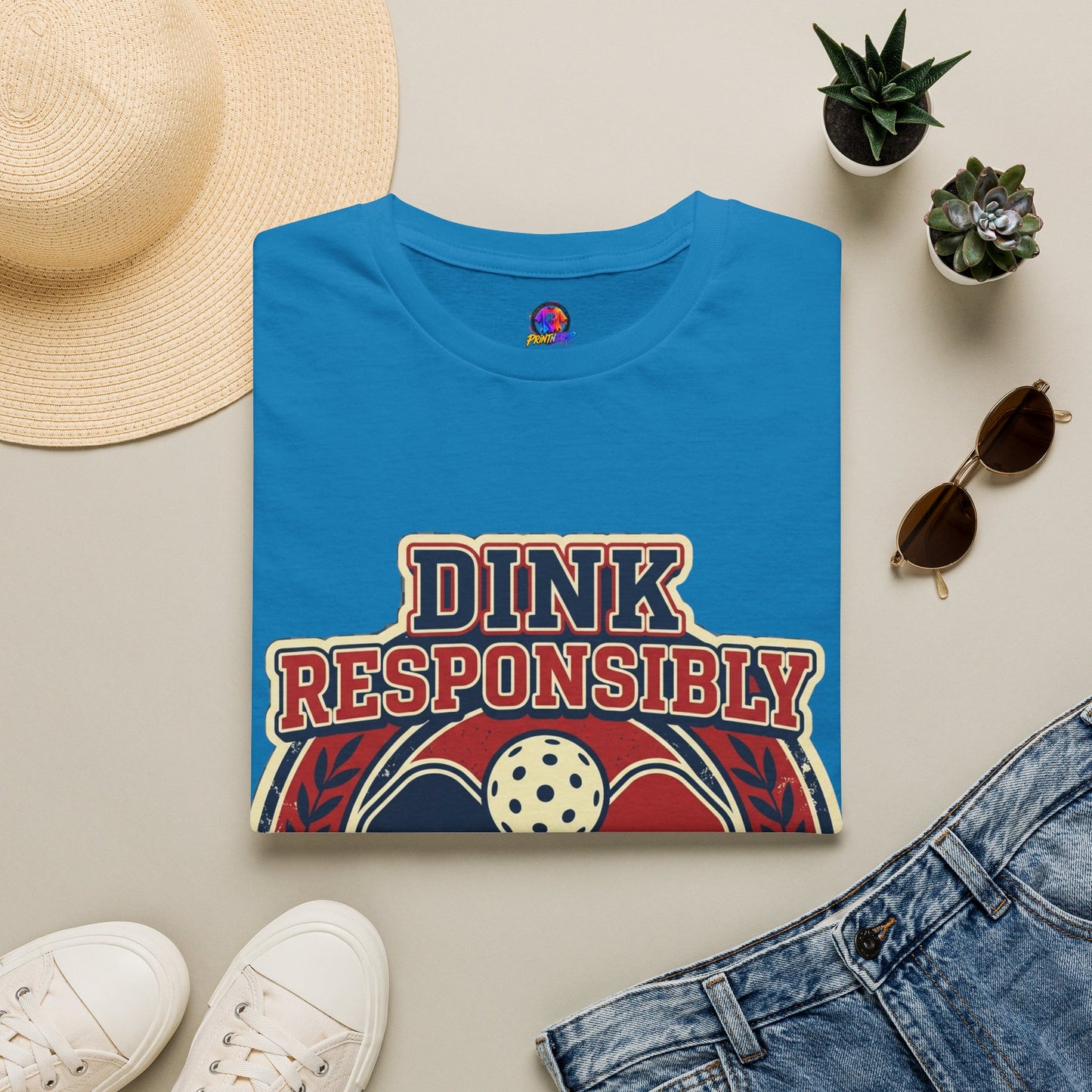 Pickleball T‑Shirt — "Dink Responsibly" Vintage Pickleball Club Tee