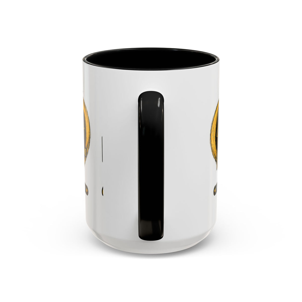 Childhood Cancer Awareness Accent Coffee Mug — "In This Family No One Fights Alone"