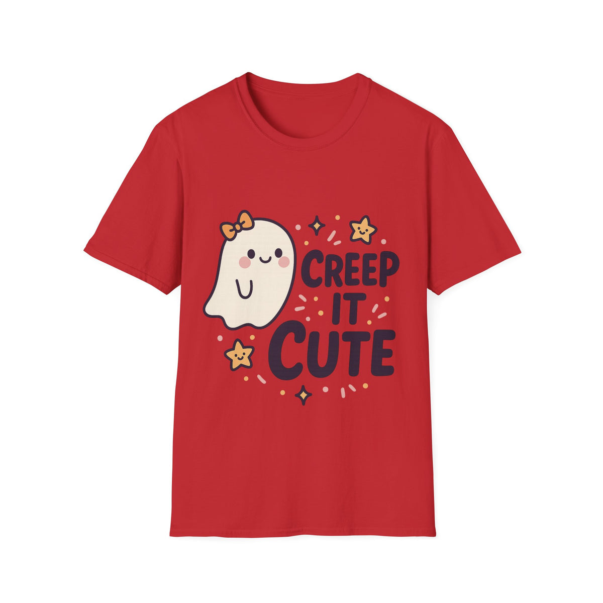 "Creep It Cute" Funny Ghost Tee | Pastel Spooky Season Halloween T-Shirt - Trending Now - September 2026