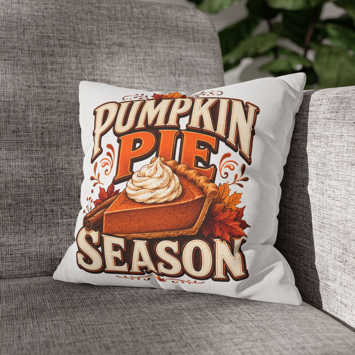 Thanksgiving Pumpkin Pie Season Throw Pillowcase – Autumn Fall Kitchen Decor