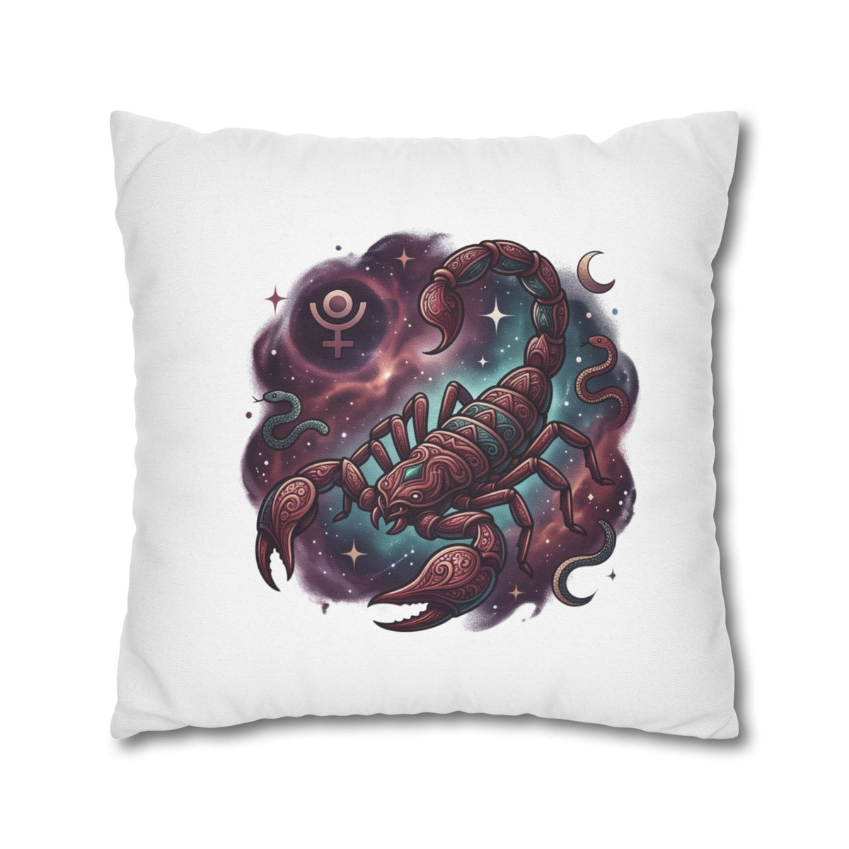 Scorpio Zodiac Scorpion Pillowcase — Astrological Night Sky Throw Pillow