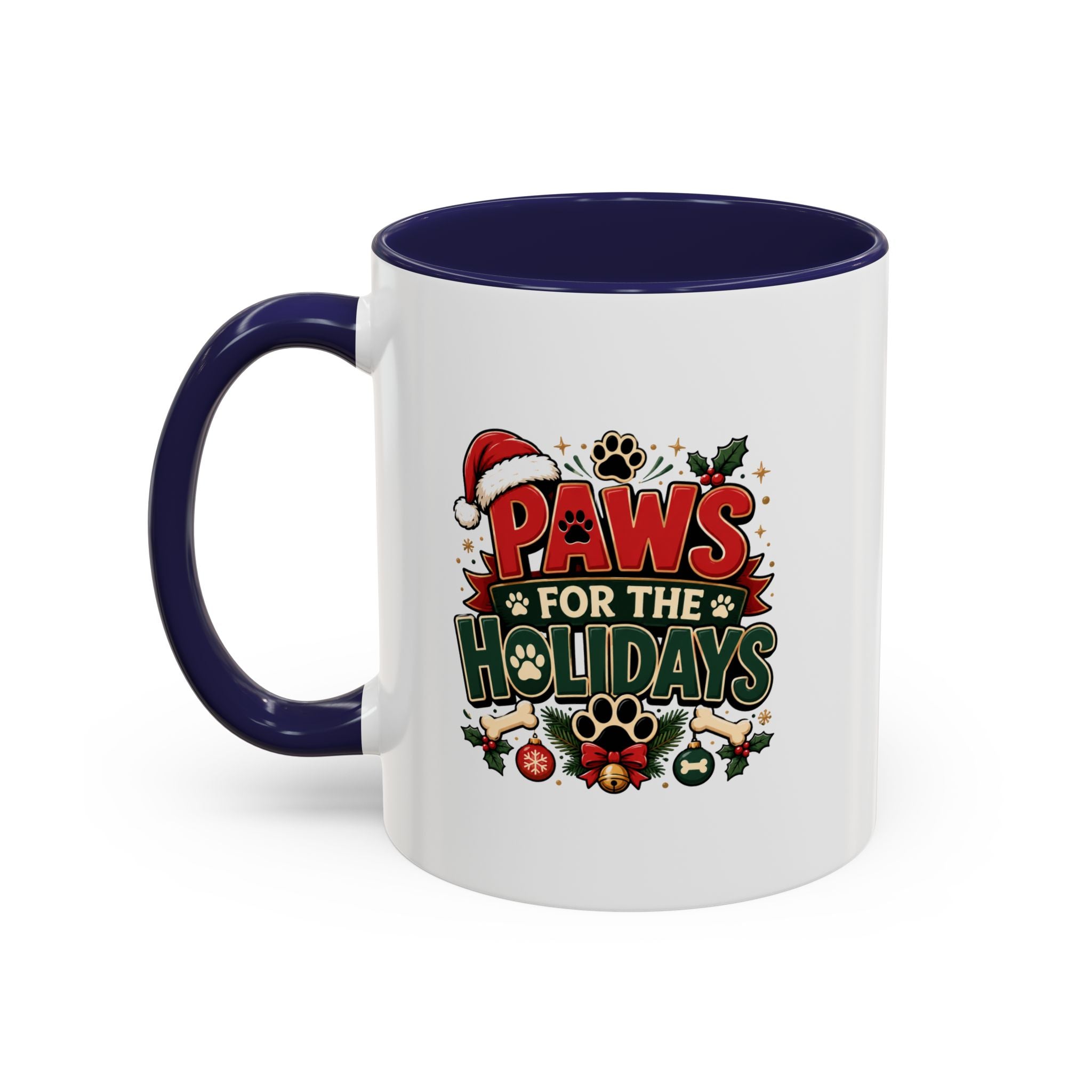 Paws for the Holidays Coffee Mug - Festive Pet Lover Accent Mug