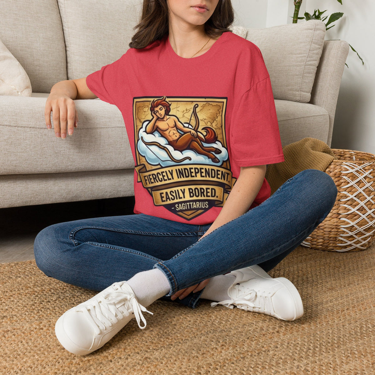 Sagittarius Zodiac T‑Shirt — Fiercely Independent, Easily Bored Astrology Tee