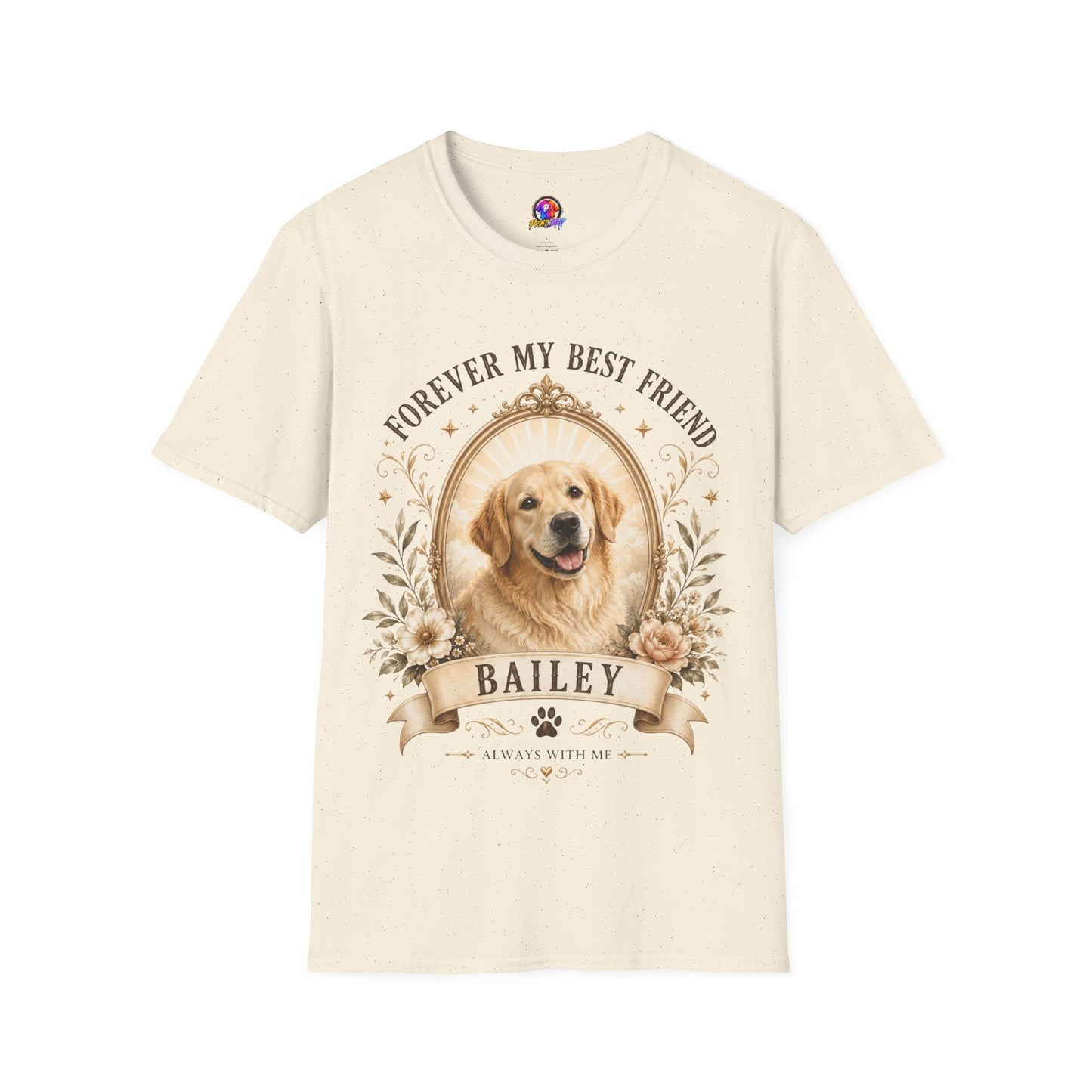 Dog Memorial T-Shirt — "Forever My Best Friend" Personalized Pet Tribute